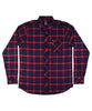 H219 Red Navy Check Kemeja